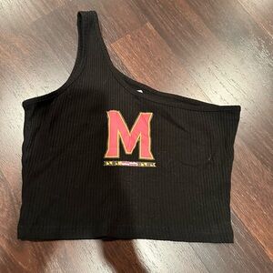 Asymmetrical Shoulder UMD Crop Top